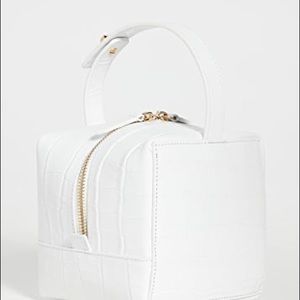 Frame Denim Croco Cube Top Handle Box Bag